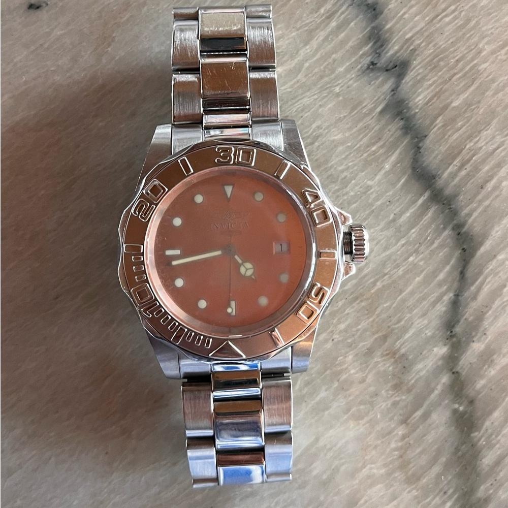 Invicta Women's 4872 Pro Diver Quartz 3 Hand Copper Dial Watch